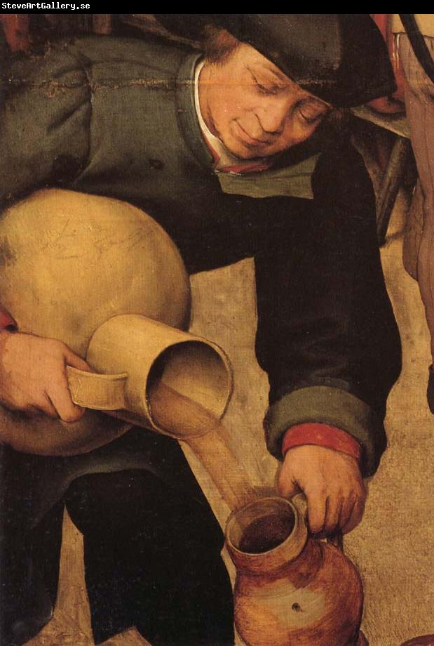 BRUEGEL, Pieter the Elder Details of Peasant Wedding Feast